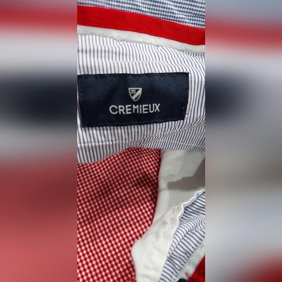 DANIEL CREMIEUX Newport Men's 100% COTTON SHORTS Red Checkered Preppy Pant Sz 38 - Picture 11 of 11
